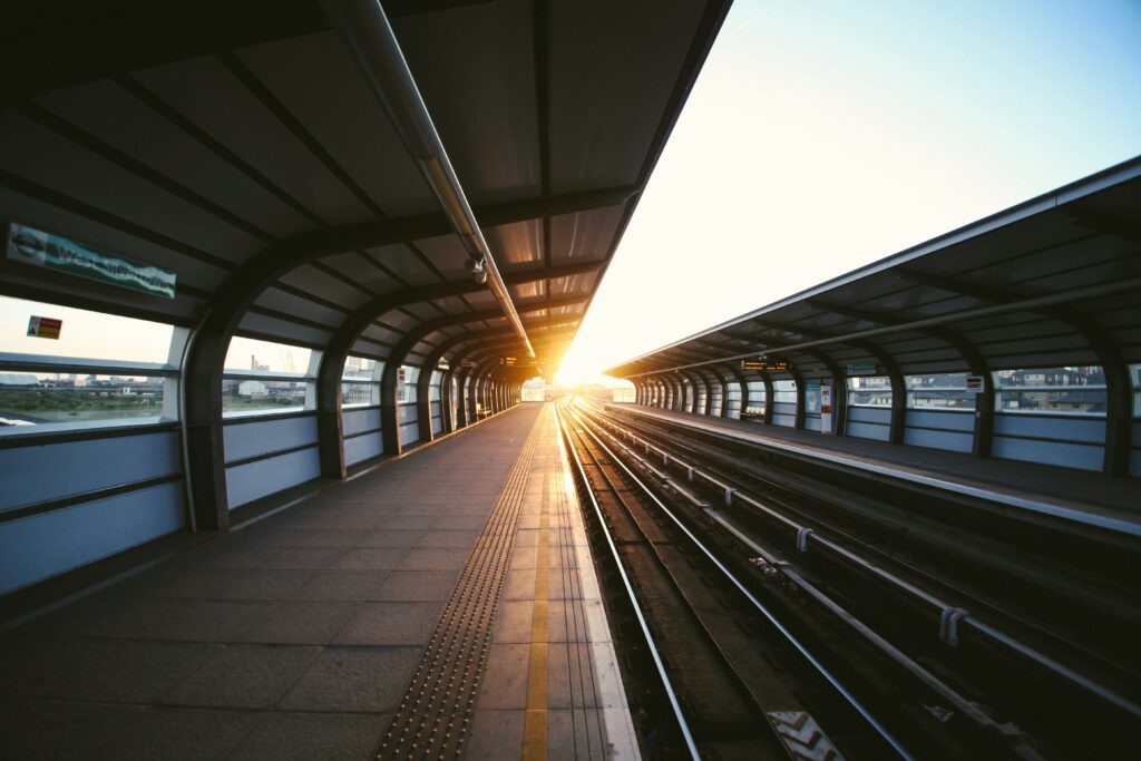 Train booking website About Us section highlighting easy ticket reservations